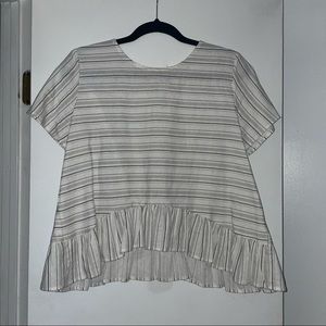 Striped shark bite crop top